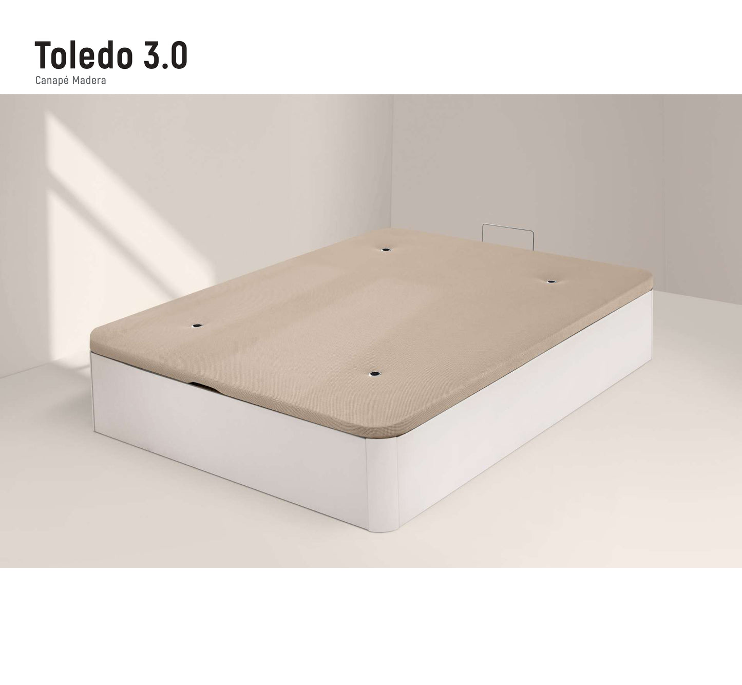 Canapé Toledo 3.0 | Madera | Apertura Frontal | Altura Total 33,5 cm – Capacidad Interior 27,5 cm