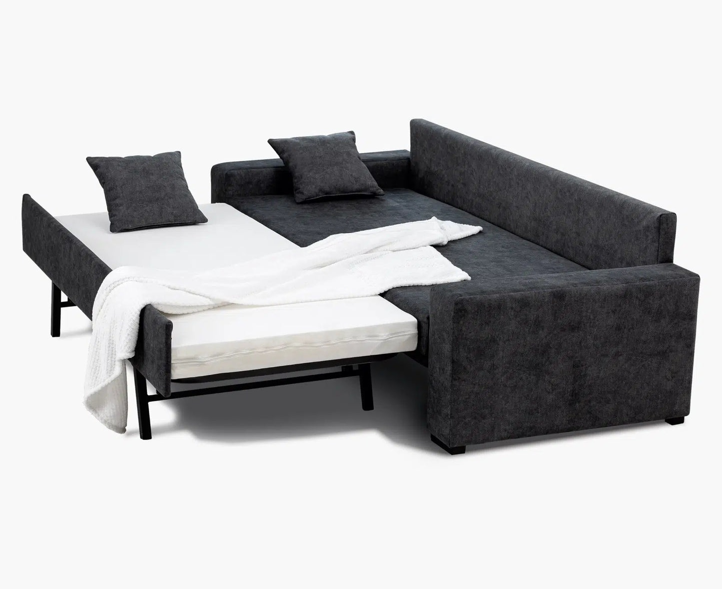 Sofá Cama Blanca | Extensible con Cama Nido | Colchón Incluido