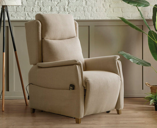 Sillón Relax Cintia | Powerlift 2 Motores + Ruedas | Elevación Vertical